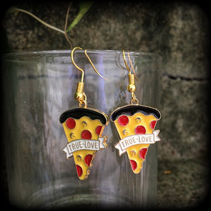 Pizza slice earrings-True love earrings