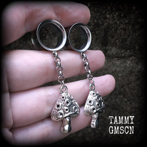 Mushroom tunnels-Mushroom tunnel earrings