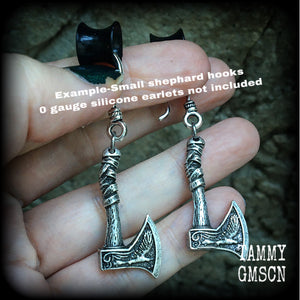 Viking axe earrings-Nordic axe earrings-Viking jewelry