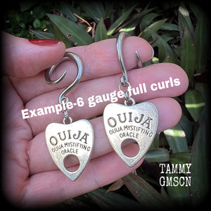 Ouija planchette earrings-Occult earrings