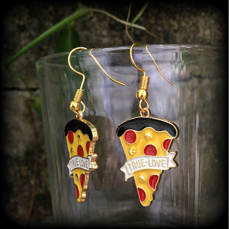 Pizza slice earrings-True love earrings