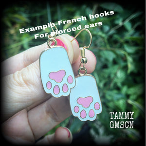 Lucky rabbits foot earrings