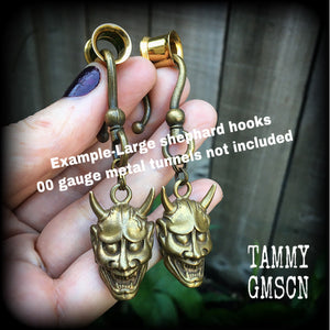 Hannya mask earrings-Ear hangers