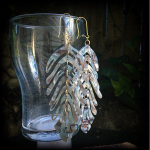 Monstera earrings-Leaf earrings