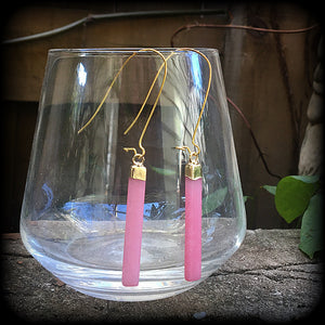 Cherry quartz earrings