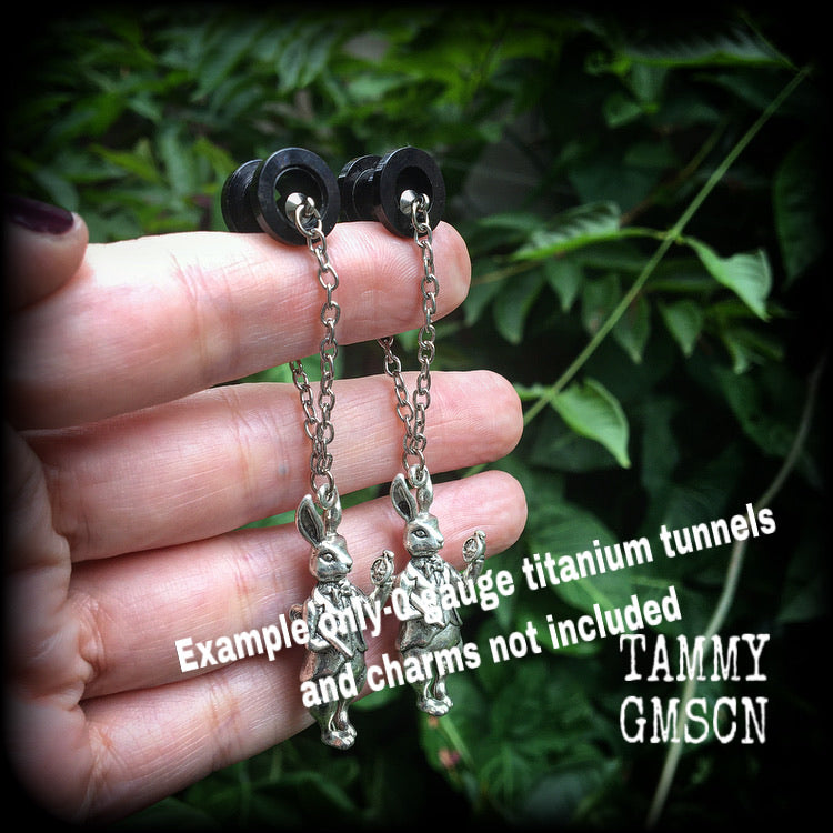 DIY Magnetic clasp and chain for tunnel dangles 4 gauge 5mm