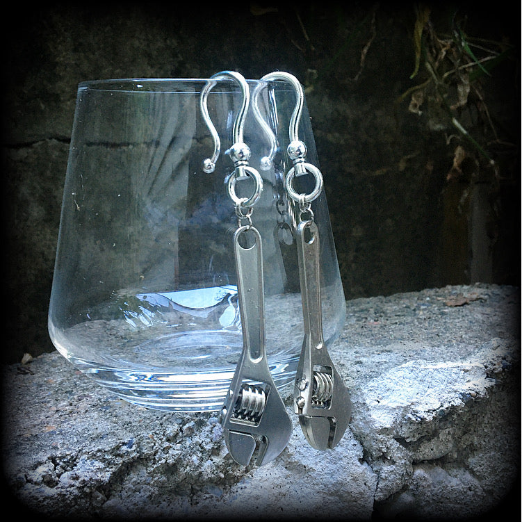 Monkey wrench earrings-Ear hangers