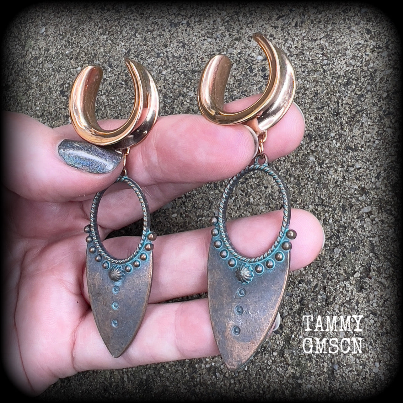 Artemis Shield Maiden gauged earrings