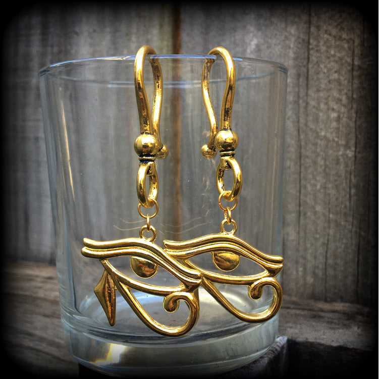 Eye of Ra ear hangers-Egyptian earrings