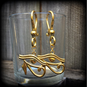 Eye of Ra ear hangers-Egyptian earrings