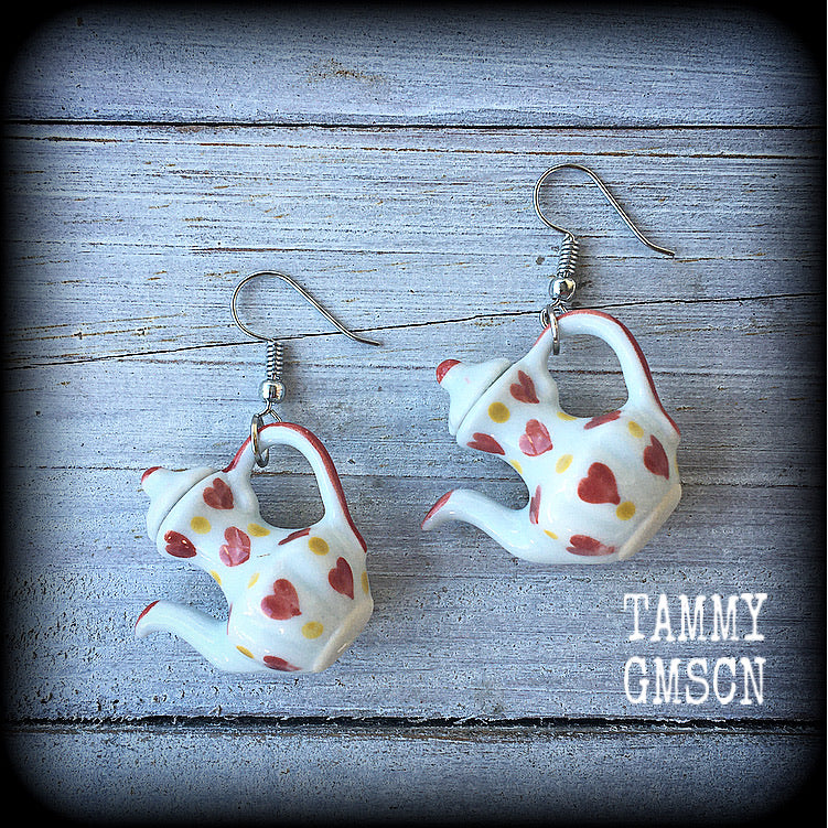 Teapot earrings