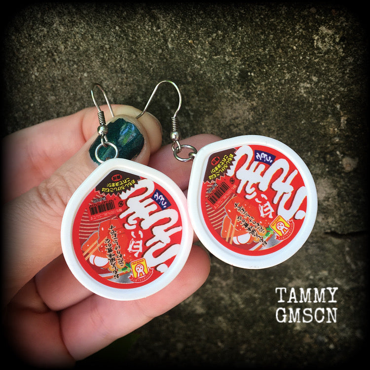 Noodles earrings-Ramen earrings