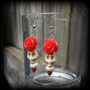 Day of the dead earrings-Halloween earrings