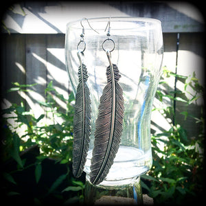 Feather earrings-Boho earrings