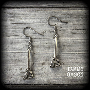 Besom earrings-Witches broom earrings