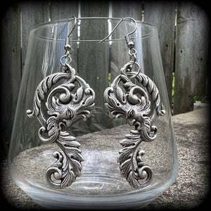Baroque Green man earrings-Greenman earrings