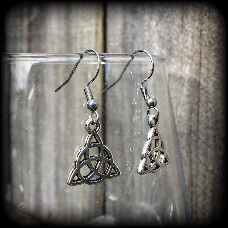 Triquetra earrings-Trinity knot earrings