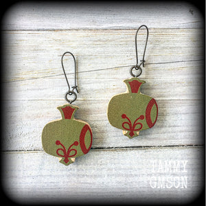 Japanese lucky mallet earrings- Lucky drum earrings