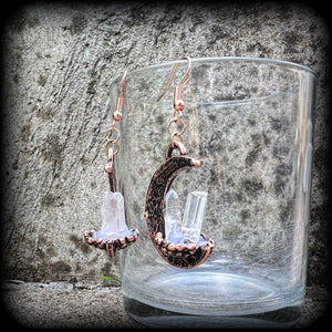 Quartz crystal earrings 
