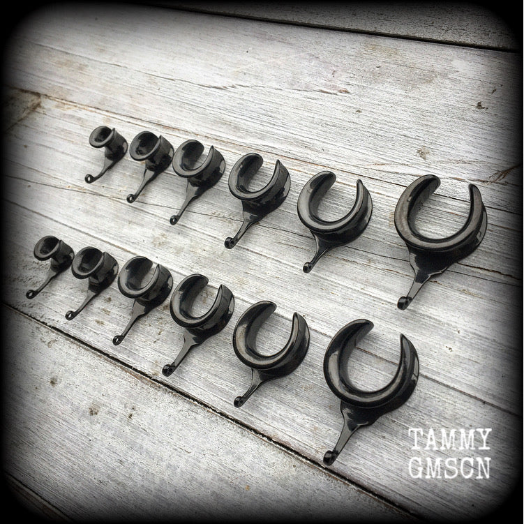 DIY gauged hooks for stretched lobes DIY hooks for ear weights DIY earrings DIY ear hangers