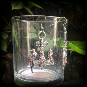 Thors Hammer earrings-Viking earrings