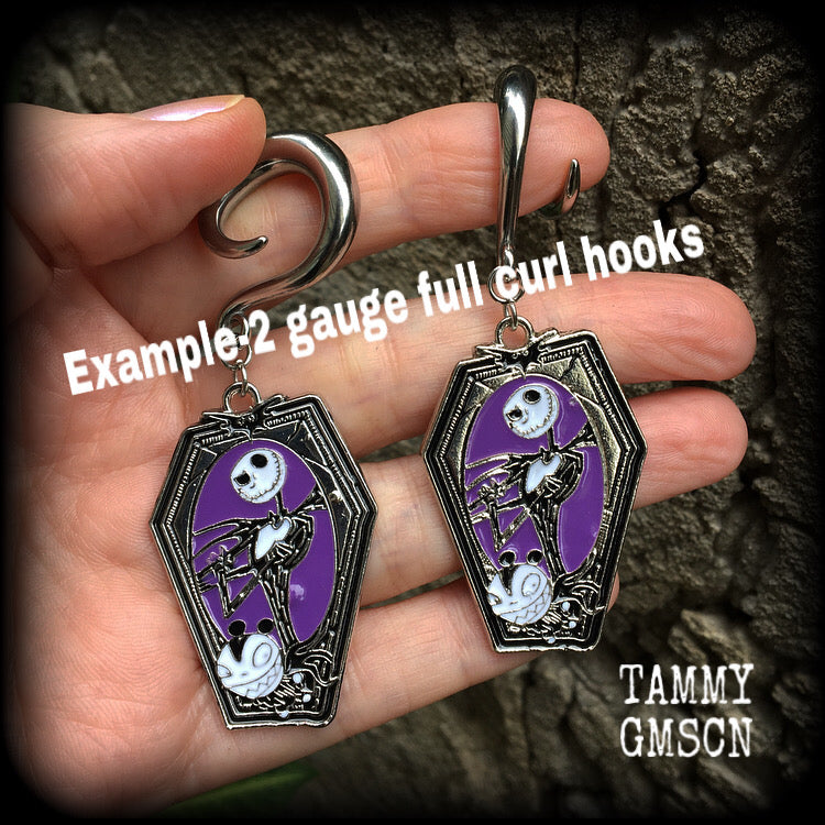 NMBC coffin ear gauges-Halloween-Christmas gauges