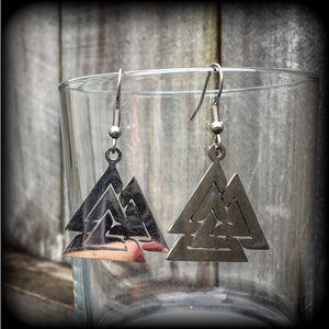 Valknut earrings-Viking earrings