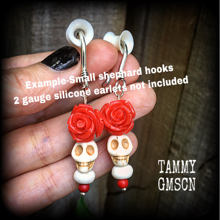 Day of the dead earrings-Halloween earrings