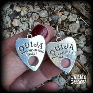 Ouija planchette earrings-Occult earrings
