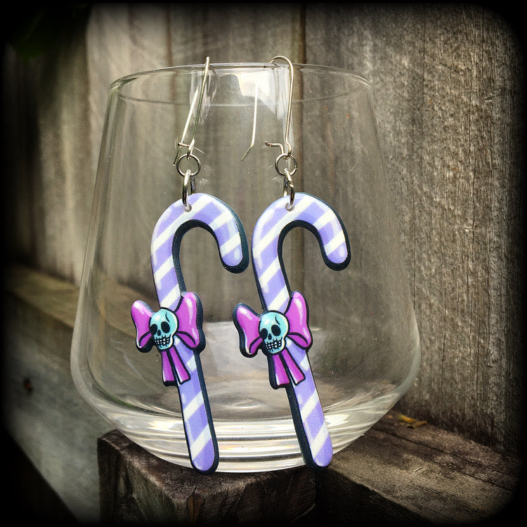 Candy cane earrings