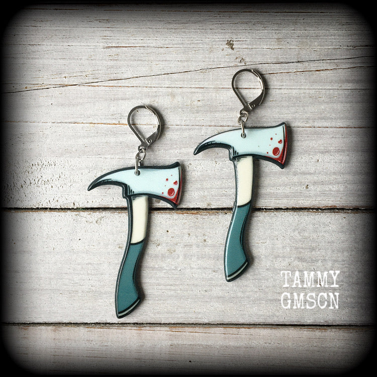 Firemans axe earrings-Horror punk earrings