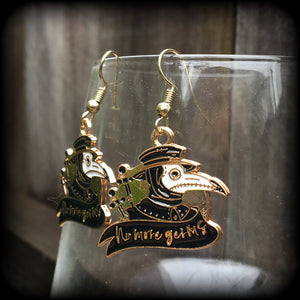 Plague Doctor earrings-Halloween earrings