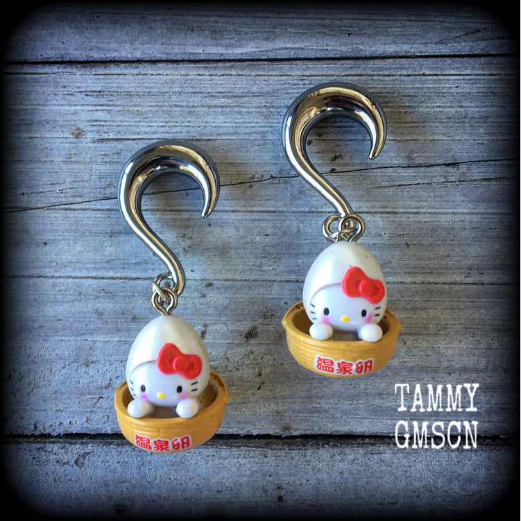 SOLD OUT-Hello Kitty gauged earrings-My Melody earrings