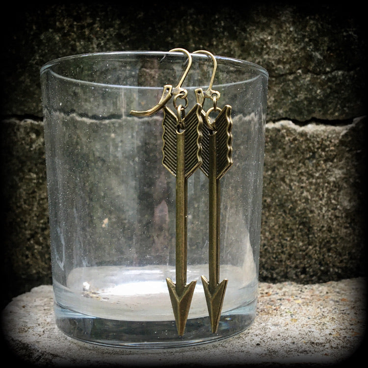 Arrow earrings-Sagittarius earrings