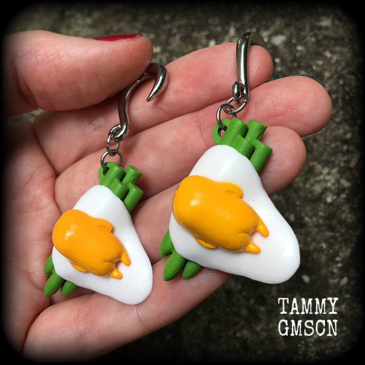 Gudetama earrings