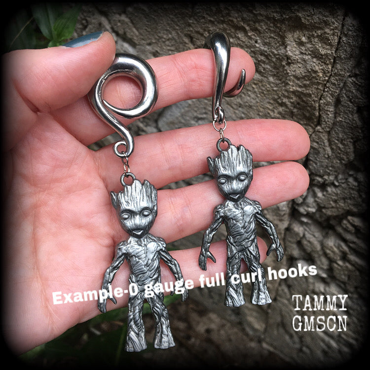 Groot earrings-Gauged earrings