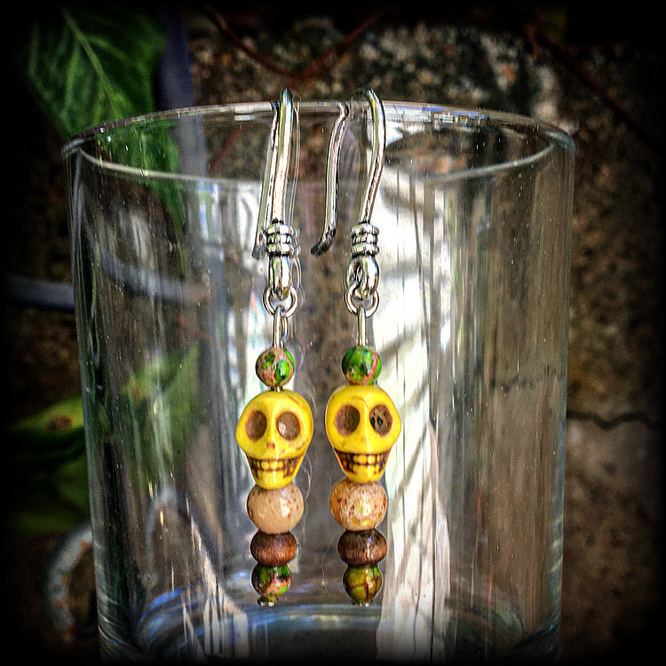 Skull earrings-Gothic earrings