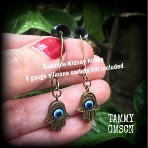 Hamsa hand earrings-Hand of Fatima earrings