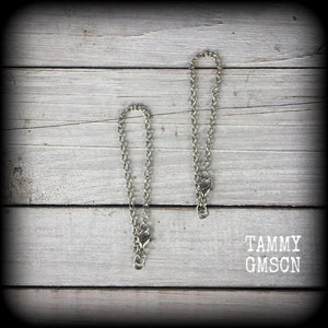 DIY chains for tunnel dangles 8mm 0 gauge