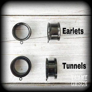 Sigil of Lucifer tunnel earrings