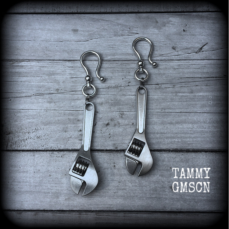 Monkey wrench earrings-Ear hangers