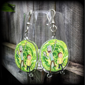 Rick and Morty earrings-Pop Culture earrings