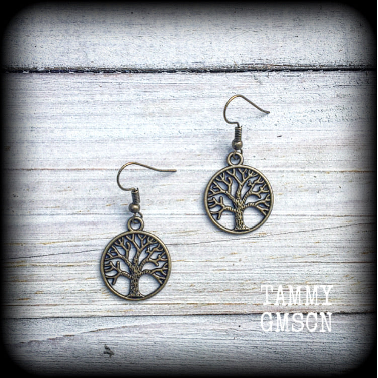 Tree of life earrings-Sacred tree earrings