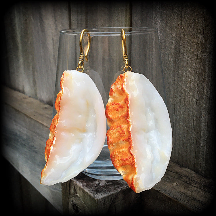 Gyoza earrings-Dumpling earrings