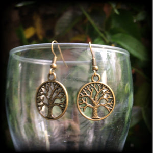 Tree of life earrings-Sacred tree earrings