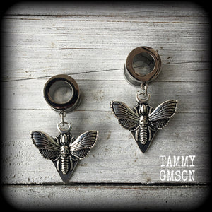 Deaths head moth tunnels-Moth earrings