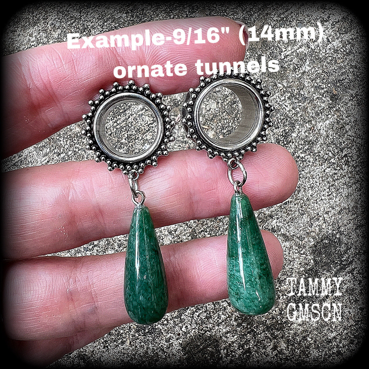 Aventurine earrings Teardrop earrings 14mm tunnels Gemstone tunnel earrings Gemstone earrings Gauged earrings 2g 0g 00g 12mm 14mm 16mm 19mm Tunnel dangles Ear gauges 1/2" 9/16" 5/8" 3/4" 7/8" 1" 1.10" 1.18" Stretched ears Stretched lobes 