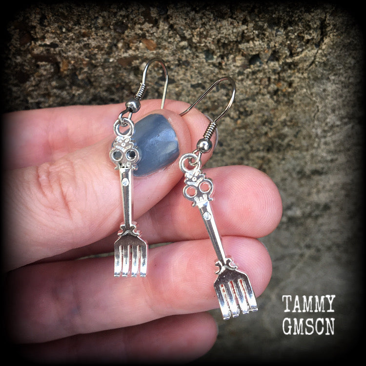 Fork earrings-Cutlery jewlery