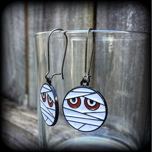 Mummy earrings-Halloween earrings