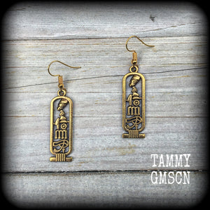 Cartouche earrings-Egyptian earrings